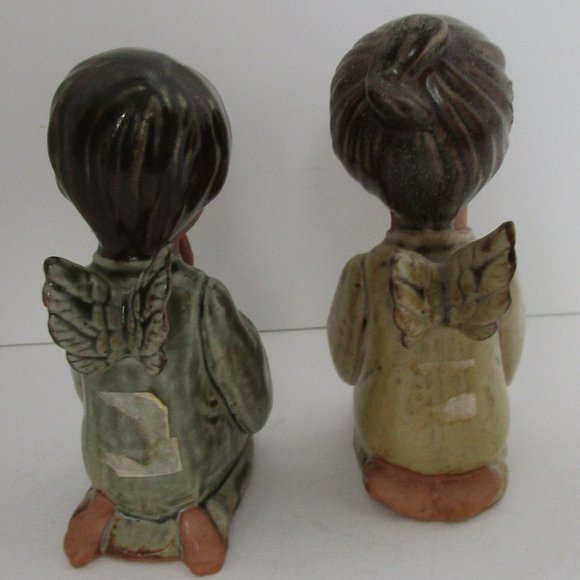 vintage glazed ceramic angels